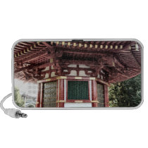 Japanese Temple Pagoda Sketch Doodle MP3 Speaker speakers