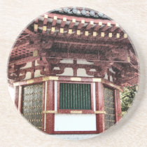 Japanese Temple Pagoda Sketch Sandstone Coaster coasters