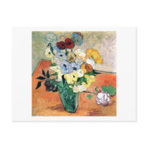 Japanese Vase, Roses, Anemones, Vincent van Gogh Post Card