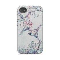 Japanese Vintage Birds Tough Iphone 4 Cases