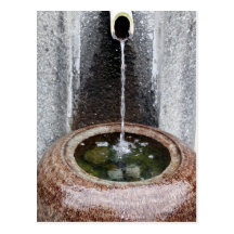 japanese water basin post card