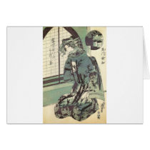 Japanese Woman in beautiful Kimono circa 1820 Cards