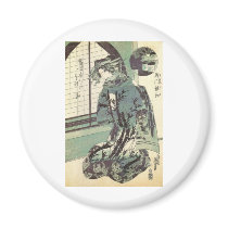 Japanese Woman in beautiful Kimono circa 1820 Magnet
