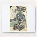 Japanese Woman in beautiful Kimono circa 1820 mousepads