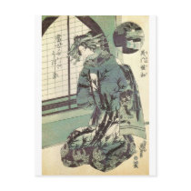 Japanese Woman in beautiful Kimono circa 1820 Postcard