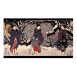 Japanese Women in the Snow  c. 1800s Business Card