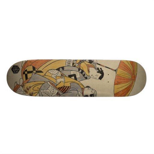 Japanese Woodcut #2 Skate Board