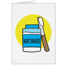 jar of mayonnaise greeting cards