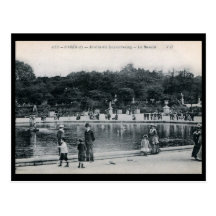 Jardin du Luxembourg, Paris, France Vintage Post Card