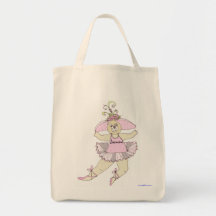 Jasmine Ballerina Bear Personalised Canvas Tote Bag
