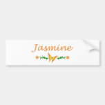 Jasmine (Orange Butterfly) Bumper Stickers