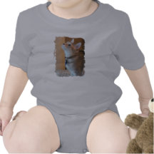 Jasper Stylised Kitten Photo Baby Creeper Jumpsuit