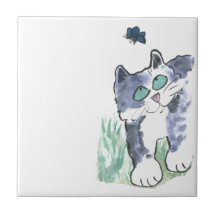Jasper Watches a Blue Butterfly Tiles