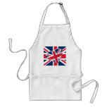 Jaunty Union Jack Heart and Flag Art Aprons