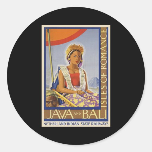 Java and Bali Isles of Romance Stickers