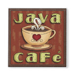 Java Cafe Coffee Lover Magnet