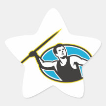 Javelin Throw Track and Field Athlete Stickers