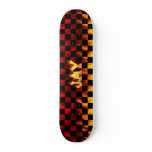 Jay skateboard fire and flames design.
