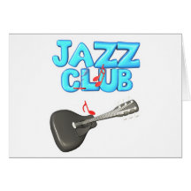 jazz club design greeting card