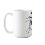 Jazz Drum Kit: Custom Blue Drums Set: Coffee Mug