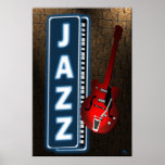 Jazz Neon Sign Poster posters