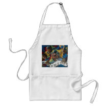 Jazz Quartet Musicians Folk Art Aprons
