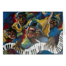 Jazz Quartet Musicians Folk Art