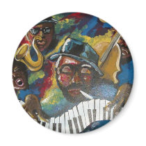 Jazz Quartet Musicians Folk Art