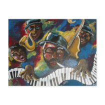 Jazz Quartet Musicians Folk Art