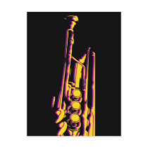 Jazz Trumpet Player Postcard