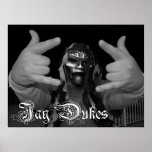 JD Black and White Poster