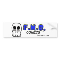 JD's skull with FNBcomics Logo Bumper Stickers
