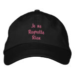 Je ne Regrette Rien - No Regrets (French) embroidered hats