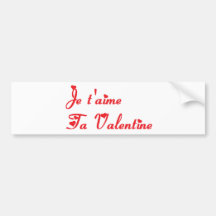 JE T AIME TA VALENTINE.png Autocollant Pour Voiture
