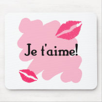 Je t'aime! - French I love you Mousepad