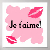 Je t'aime! - French I love you Print