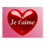 JE T'AIME - I LOVE YOU (French) Postcard