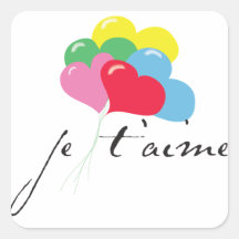 Je' taime (I love you) Sticker
