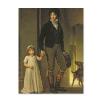 Jean-Baptiste Isabey  and his Daughter Postcard