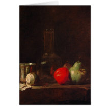 Jean-Baptiste-Simeon Chardin - Still life with gla Cards