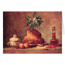 Jean Chardin - Still Life with Brioche Greeting Cards