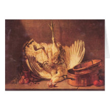 Jean Chardin - Still Life with turkey Cards
