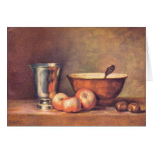 Jean Chardin - The silver cup Greeting Cards