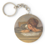 Jean Drawing by Pierre Auguste Renoir Keychain