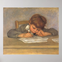 Jean Drawing by Renoir, Vintage Impressionism Art Poster