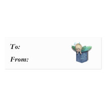Jean Pocket Blue Green Fairy Business Card Templates