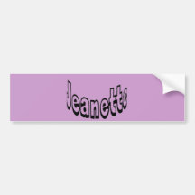 Jeanette Bumper Sticker