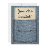 Jeans Pocket BBQ Invitations