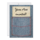 Jeans Pocket Bridal Shower Invitations