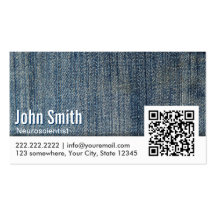 Jeans QR Code Neuroscience Business Card